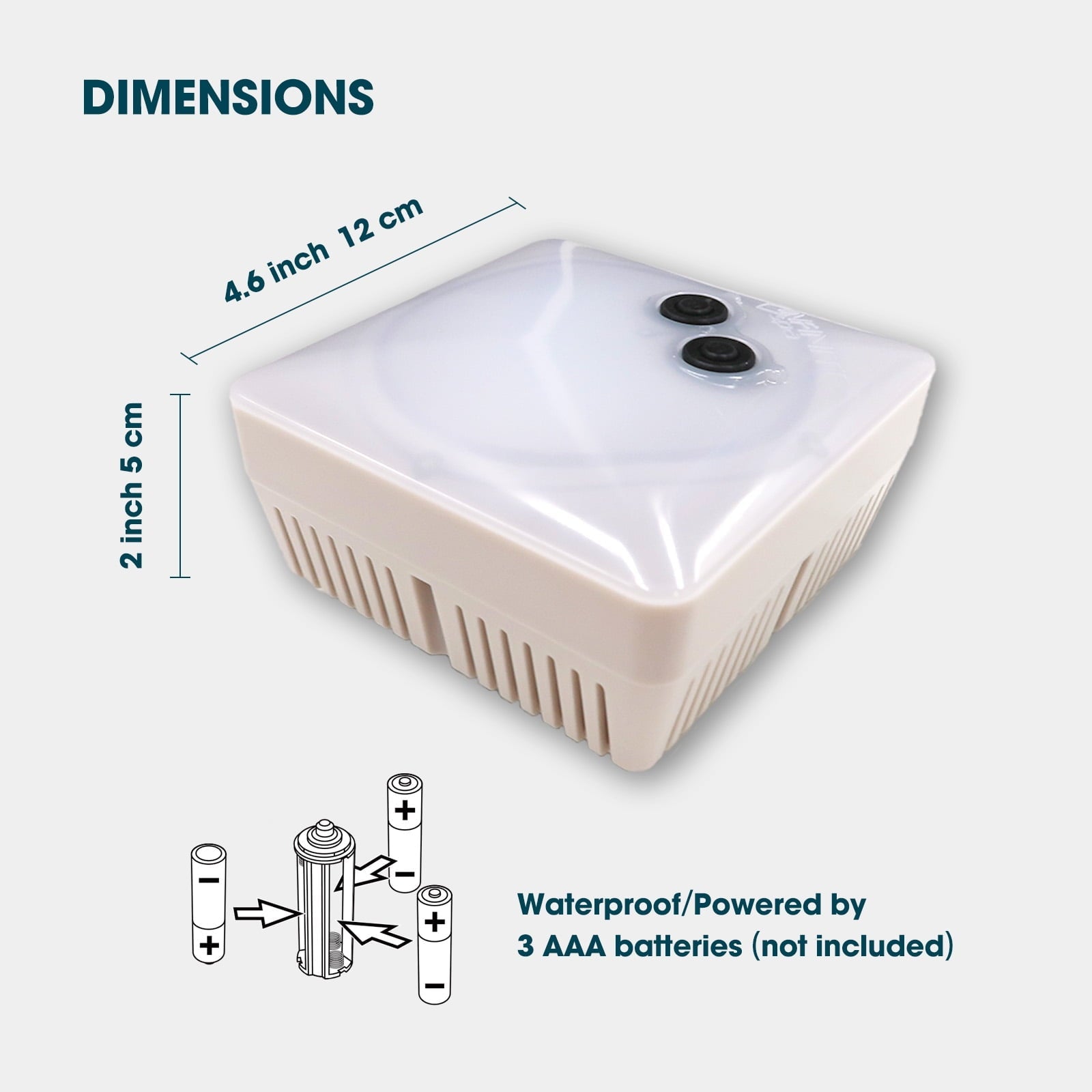 Relxtime LED-Poollicht, tauchfähiges LED-Licht, wasserdicht, 5 Farben, für Spas, Whirlpools, Schwimmbäder